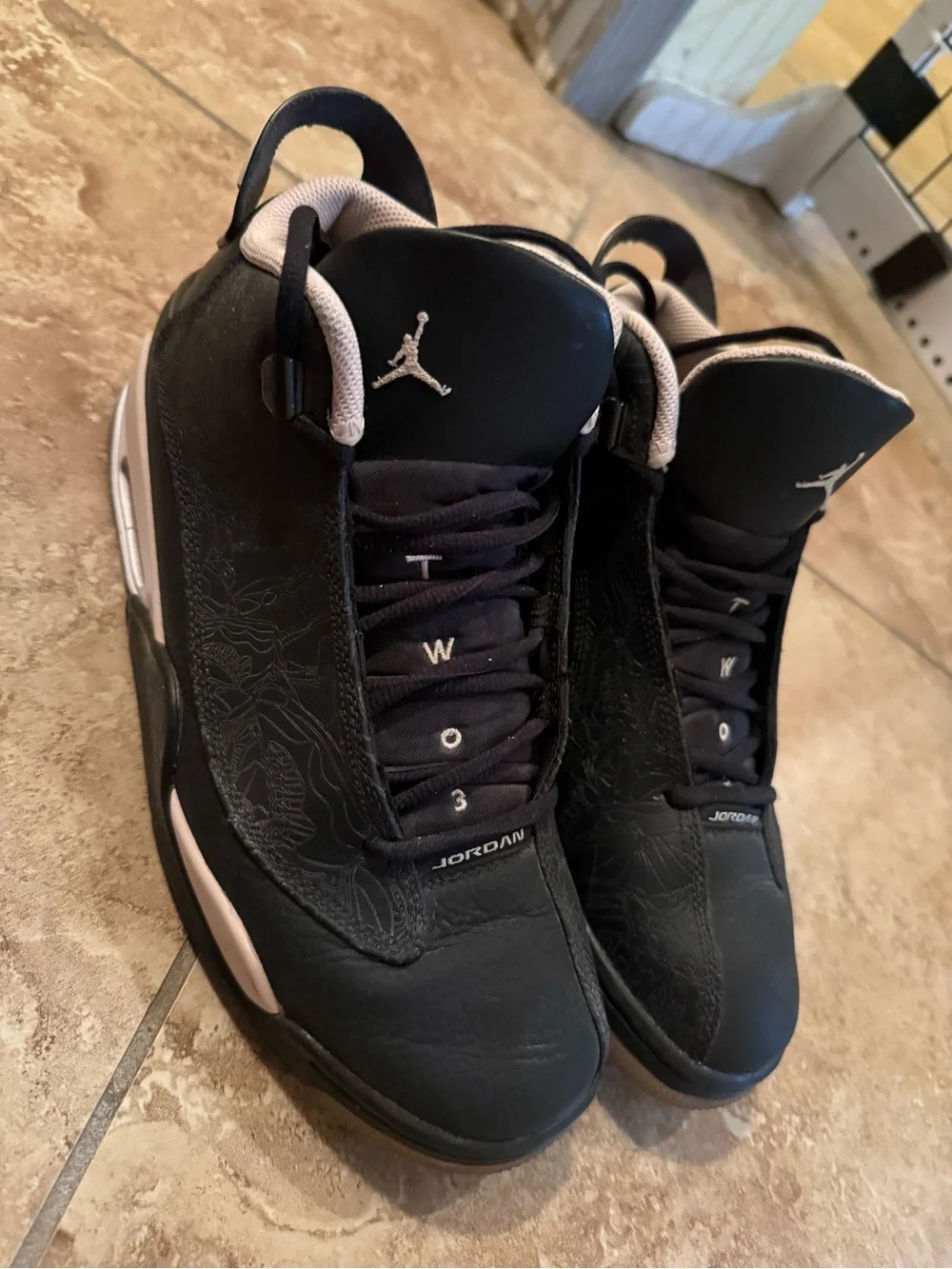 Jordan Men’s Black and White Basketball Sneakers